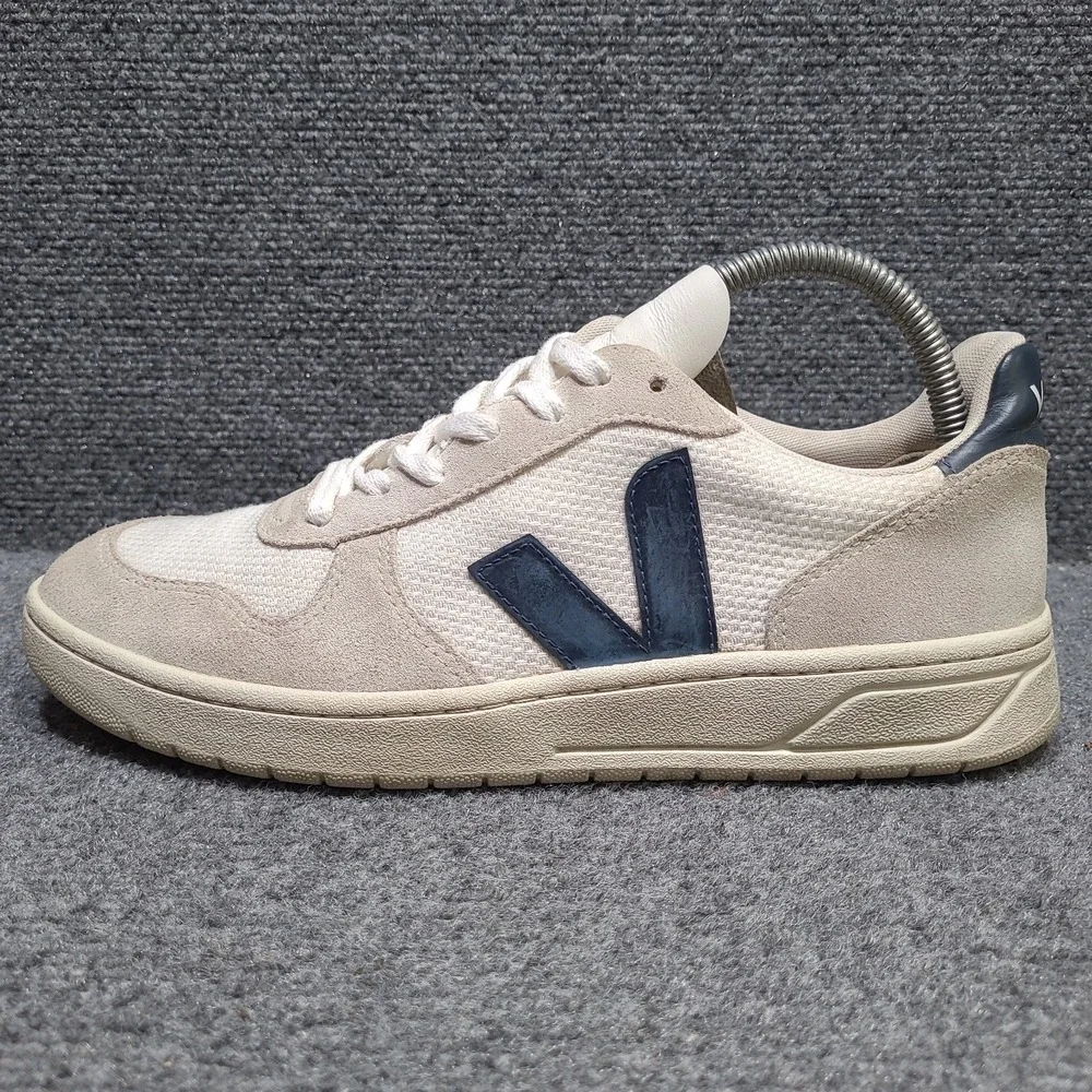 VEJA V-10 B-Mesh Womens Size US 10 / Mens 8 EU 41 White Beige Nautico Sneakers